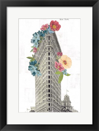 Framed Floral Flat Iron Print