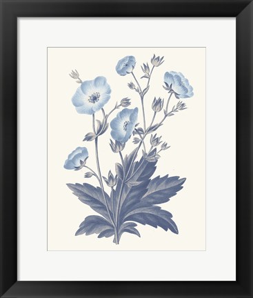 Framed Blue Botanical VI Print