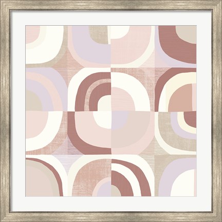 Framed Circle Quartet Blush Print
