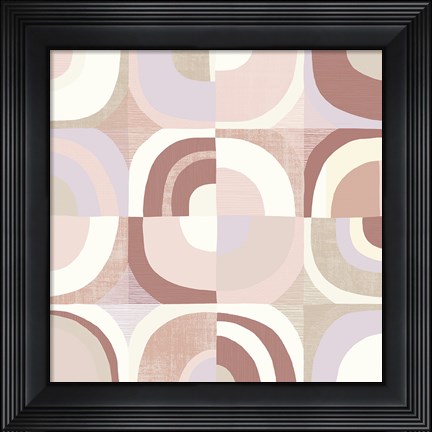 Framed Circle Quartet Blush Print