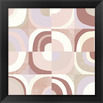 Framed Circle Quartet Blush Print