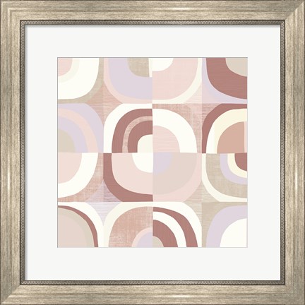 Framed Circle Quartet Blush Print