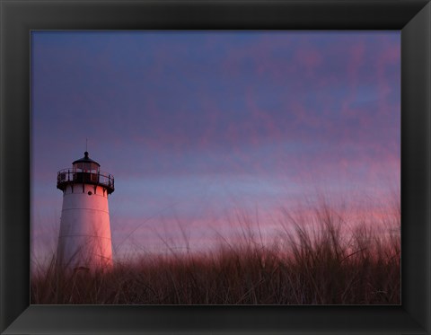 Framed Lighthouse at Sunset Print