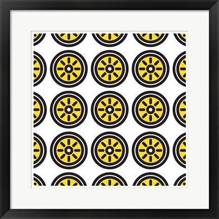 Framed Composizione Con Fette Di Limone Print