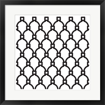 Framed Composizione Con Bottiglie In Bianco E Nero Print