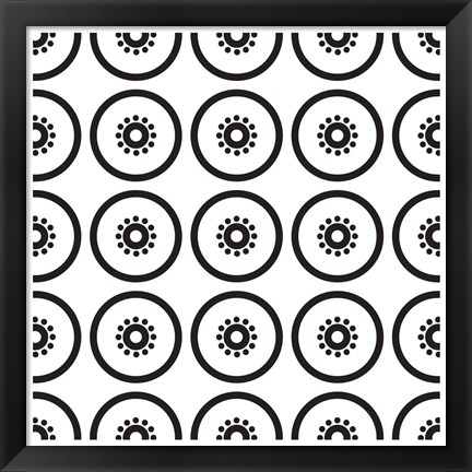 Framed Composizione Con Fette Di Kiwi In Bianco E Nero Print