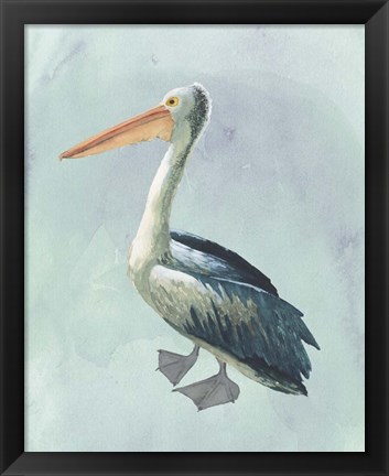 Framed Watercolor Beach Bird VI Print