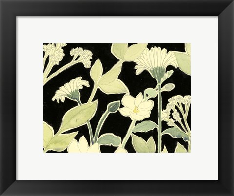 Framed White Night Flowers I Print