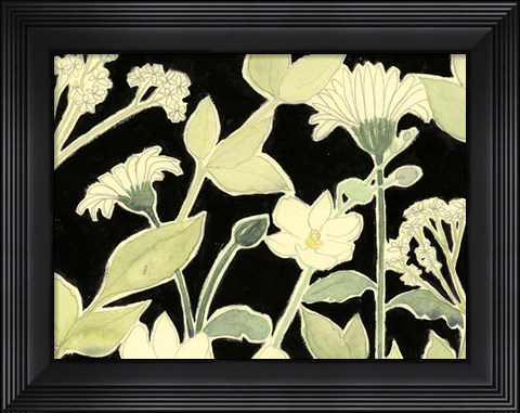 Framed White Night Flowers I Print