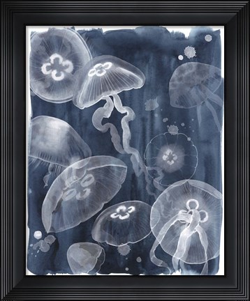 Framed Moon Jellies I Print