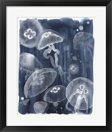 Framed Moon Jellies I Print