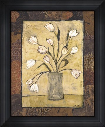 Framed Blooms in Border I Print