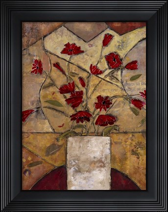 Framed Compassionate Flowers I Print