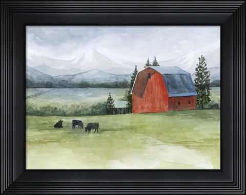 Framed Valley Herd I Print