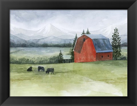 Framed Valley Herd I Print