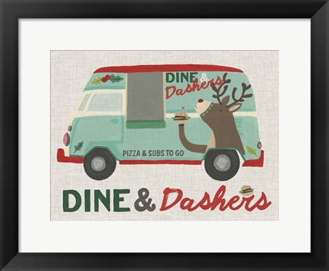 Framed Food Truck Holidays I Print