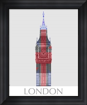 Framed London Big Ben Union Jack Print