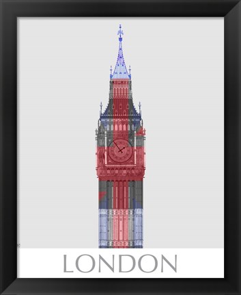 Framed London Big Ben Union Jack Print