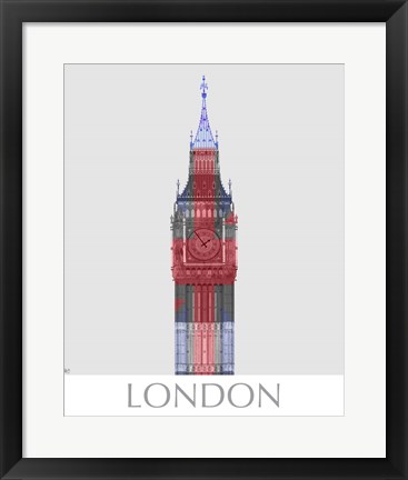 Framed London Big Ben Union Jack Print