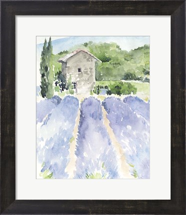 Framed Lavender Fields I Print