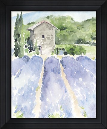 Framed Lavender Fields I Print
