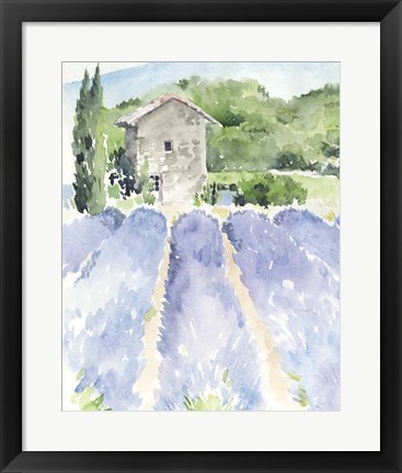 Framed Lavender Fields I Print