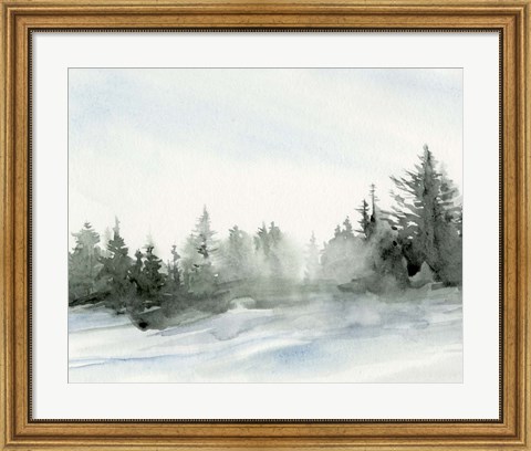Framed Evergreens in the Distance I Print