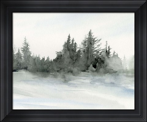 Framed Evergreens in the Distance II Print