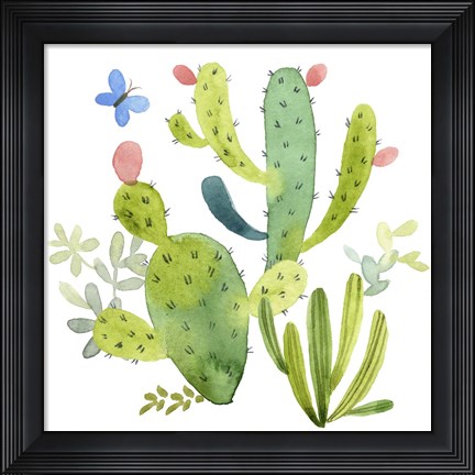 Framed Happy Cactus II Print