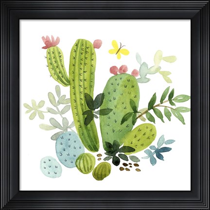 Framed Happy Cactus III Print