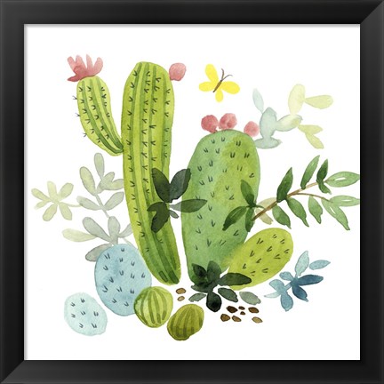 Framed Happy Cactus III Print