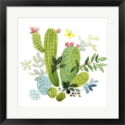 Framed Happy Cactus III Print