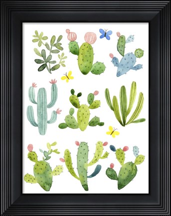 Framed Happy Cacti Print