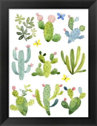 Framed Happy Cacti Print