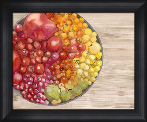 Framed Bowls of Fruit I Print