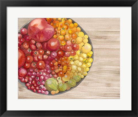 Framed Bowls of Fruit I Print