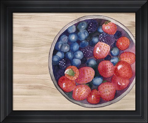 Framed Bowls of Fruit III Print