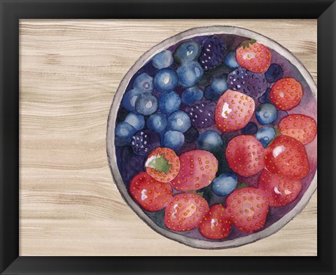 Framed Bowls of Fruit III Print