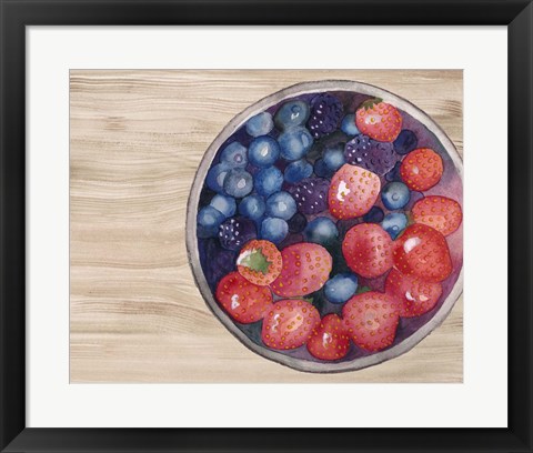 Framed Bowls of Fruit III Print