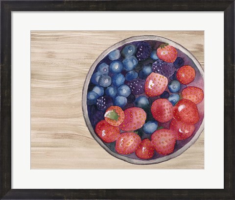 Framed Bowls of Fruit III Print