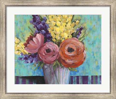 Framed Early Summer Blooms I Print