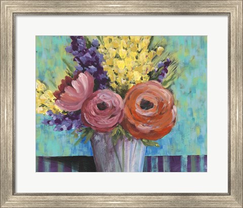 Framed Early Summer Blooms I Print