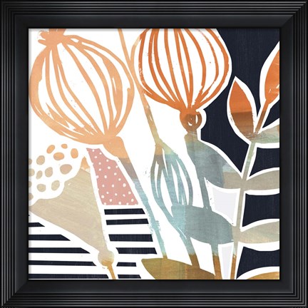 Framed Poppy Pods I Print