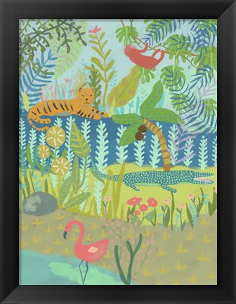 Framed Jungle Dreaming II Print