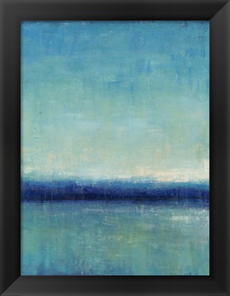 Framed Blue Horizon I Print