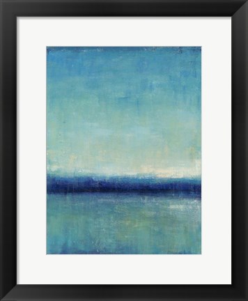 Framed Blue Horizon I Print