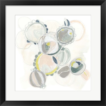 Framed Floral Scumble I Print