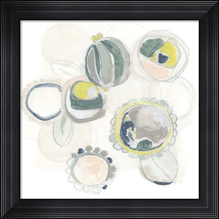 Framed Floral Scumble II Print