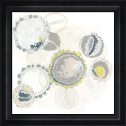 Framed Floral Scumble III Print