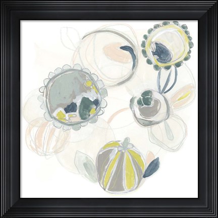Framed Floral Scumble IV Print